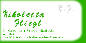 nikoletta fliegl business card